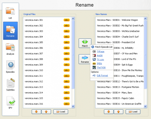 FileBot TV Renamer